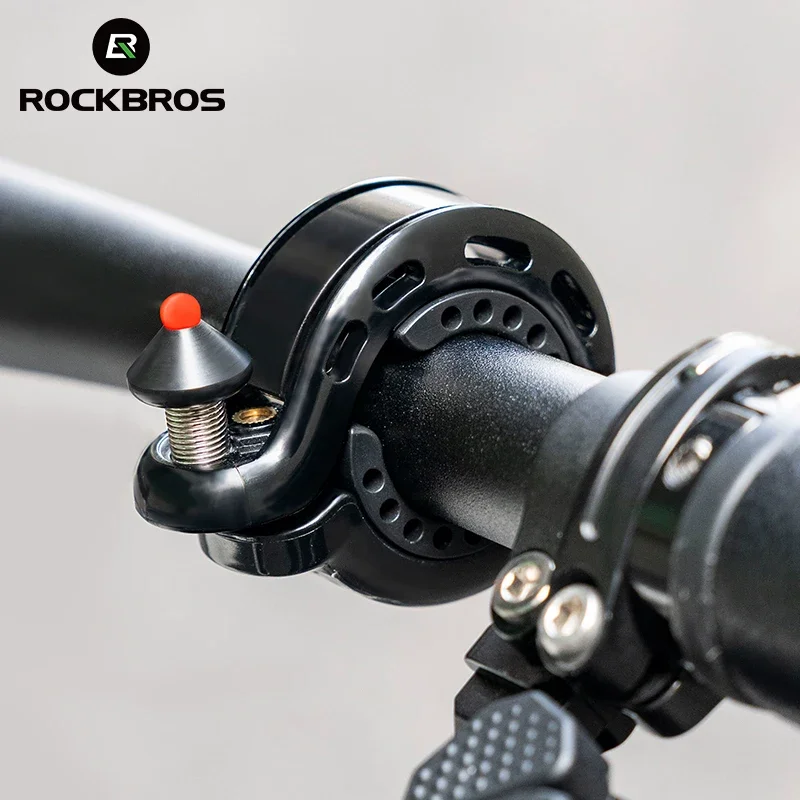 Bell Handlebar Ring - ROCKBROS 自転車ベルサイクリング大音量ホーン自転車ハンドルバーベル隠しベル安全警告アラーム自転車リングベル MTB バイクアクセサリー