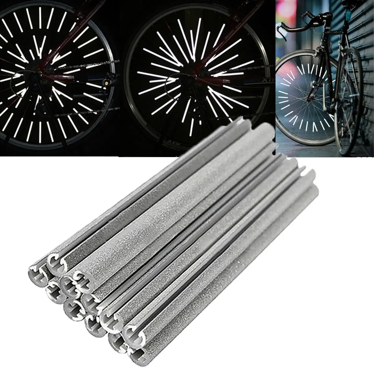 Spoke Reflector Set - 12個/セット 自転車スポーク ABS高強度反射板 スポークスティック キャットアイ バイクアクセサリー