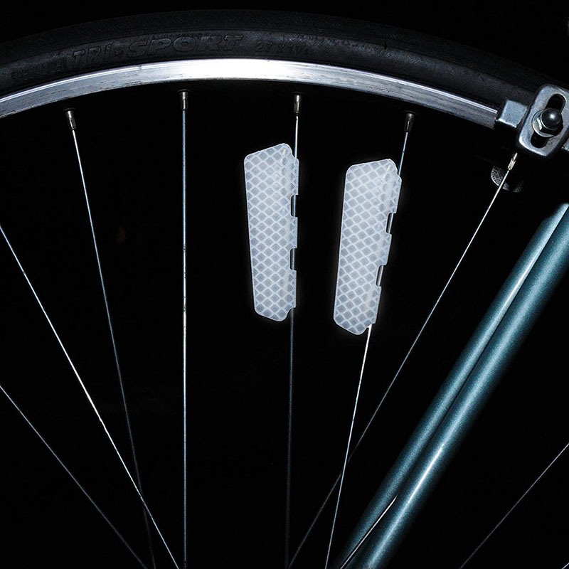 Spoke Reflector Set - 4 ピース/セット自転車反射ステッカーホイールスポークリフレクター安全警告 MTB 自転車ホイールリム反射クリップリフレクターストリップ新