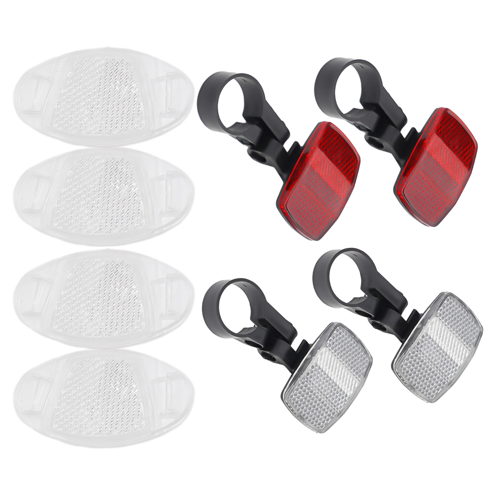 Spoke Reflector Set - スポークリフレクター自転車フロントリアアクセサリー自転車バイクブラケット付きフロントリアシートスポークリフレクターセット