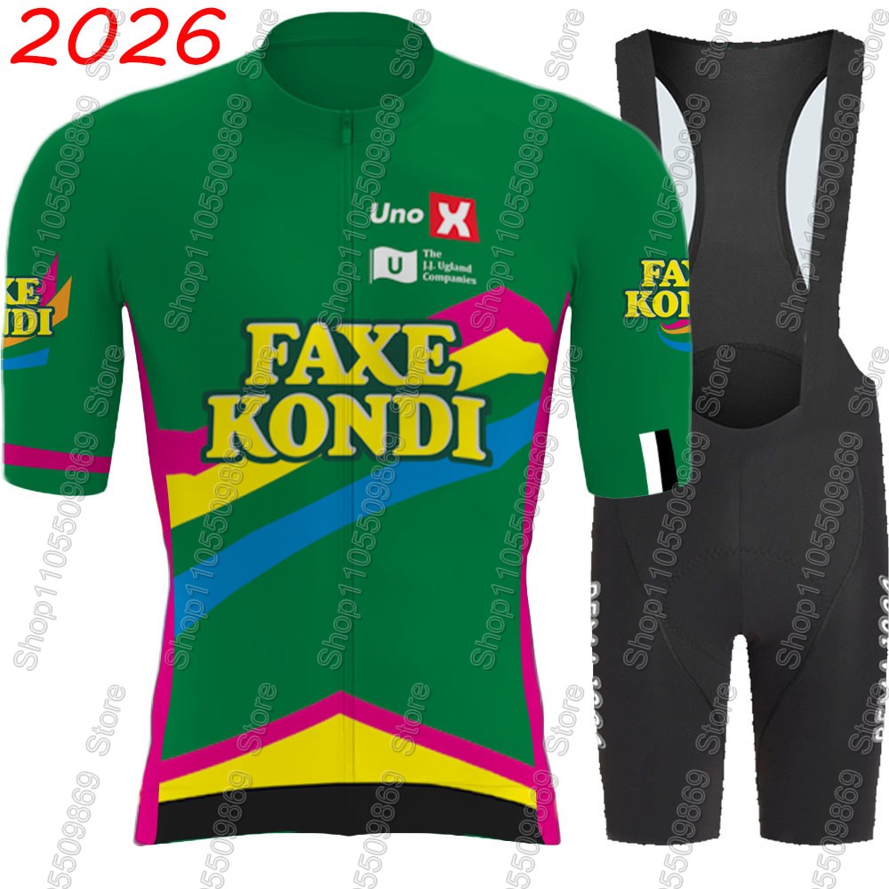 Cycling Commute Shorts - UNO X 2026プロチームサイクリングジャージセット サマーノルウェーグリーン ウェア メンズキット