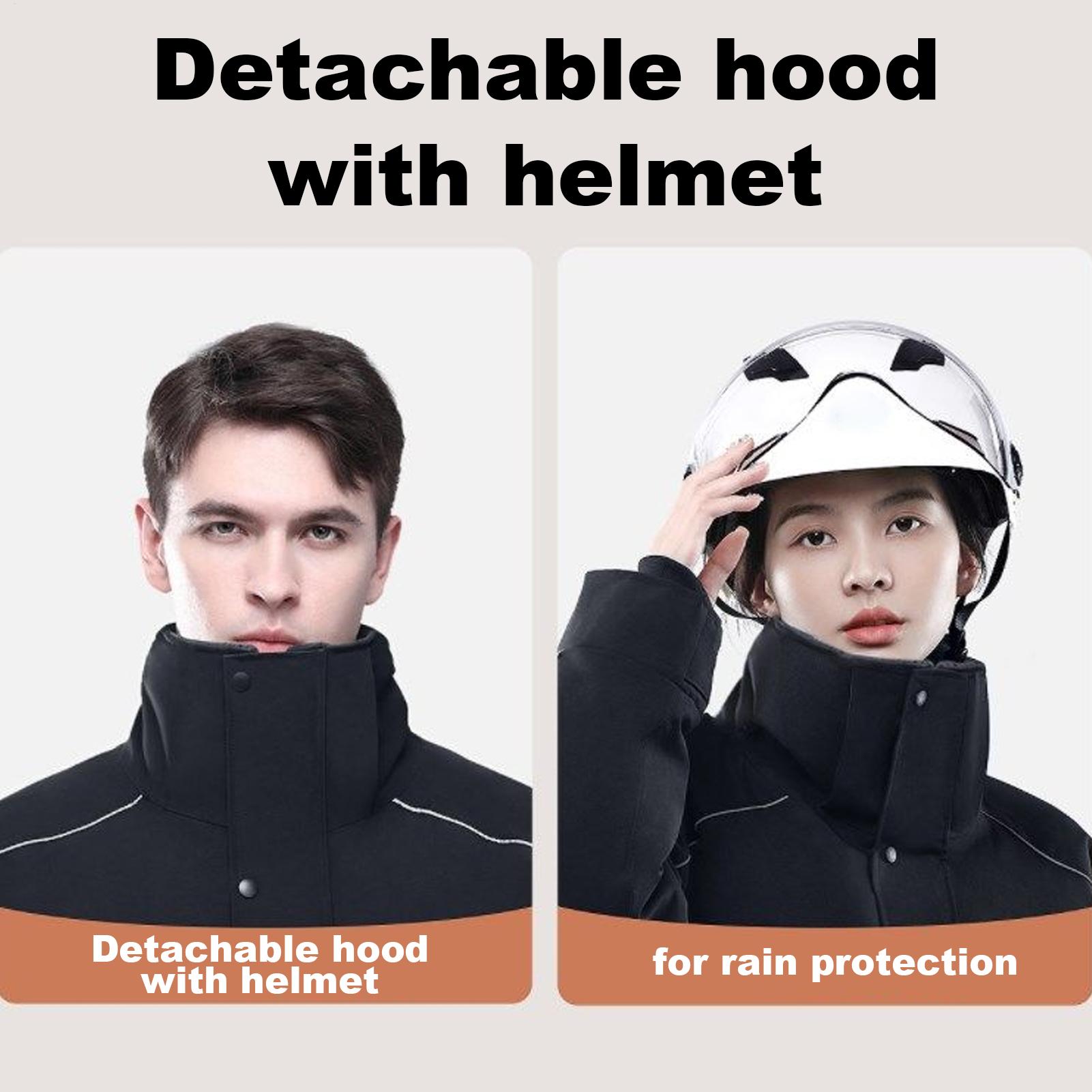 Cycling Commute Jacket - オートバイの冬用ジャケット 4 ポケット暖かい服反射ストリップ付き暖かいスノーモービルコート女性男性冬の毎日の通勤