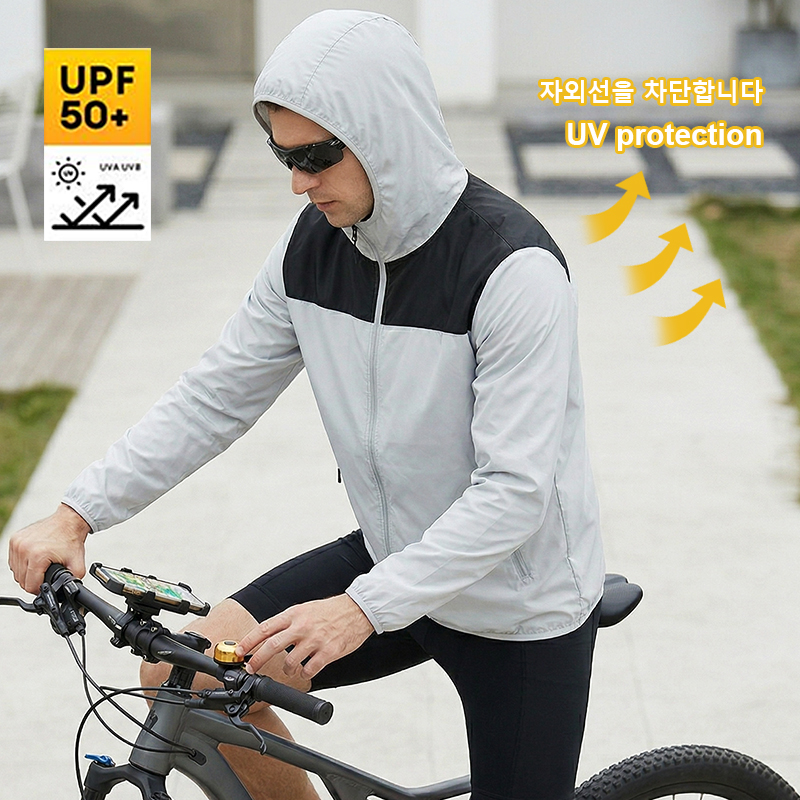 Cycling Commute Jacket - 新しい夏のメンズ日焼け止めジャケット超軽量通気性 UPF50+ UV 耐性サイクリングコート都市通勤屋外ハイキングジャケット
