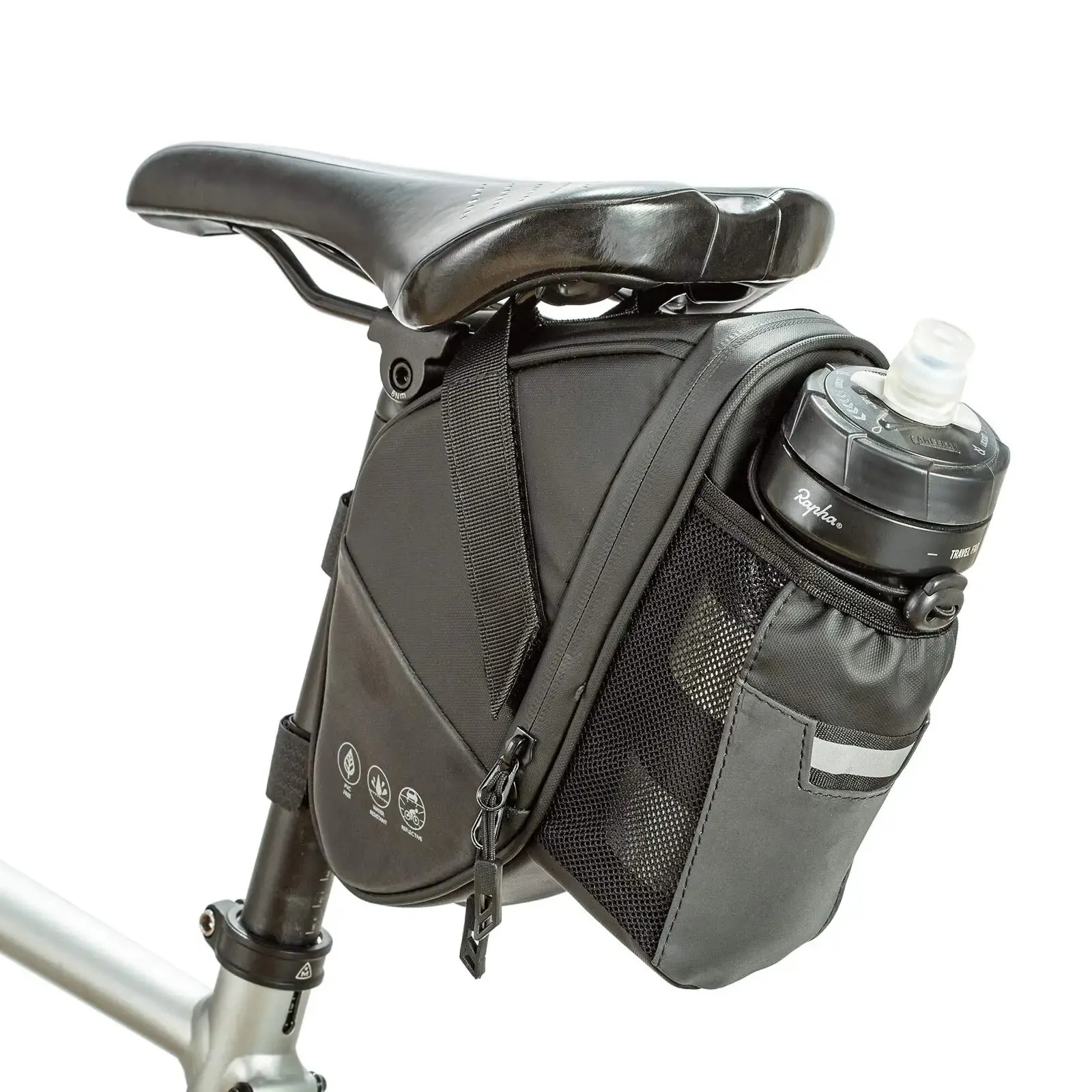 Saddle Bag Under Seat - 自転車サドルバッグ防水自転車リアシート下収納袋ウォーターボトルポケットサイクリングポーチ MTB マウンテンロードバイク用 1.5L