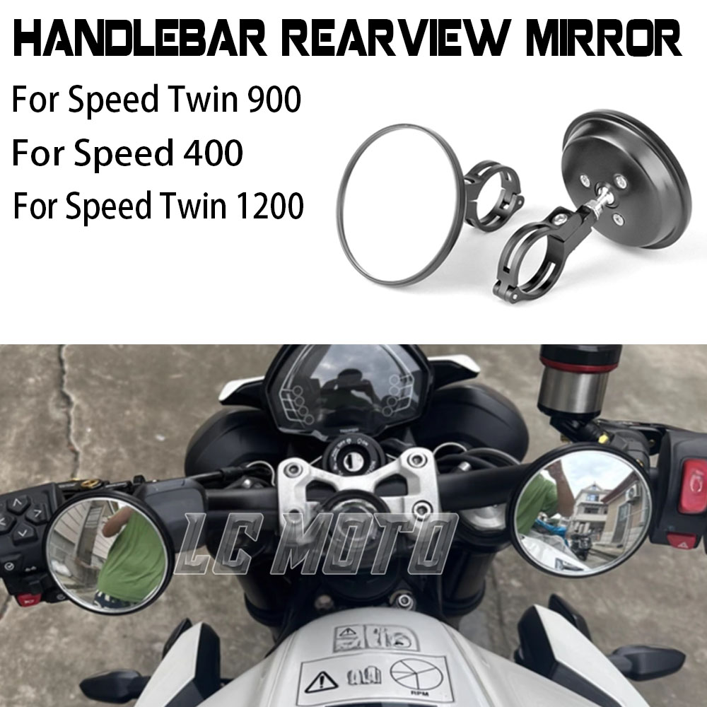 Mirror Handlebar Convex - スピードツイン 900 1200 スピード 400 オートバイ