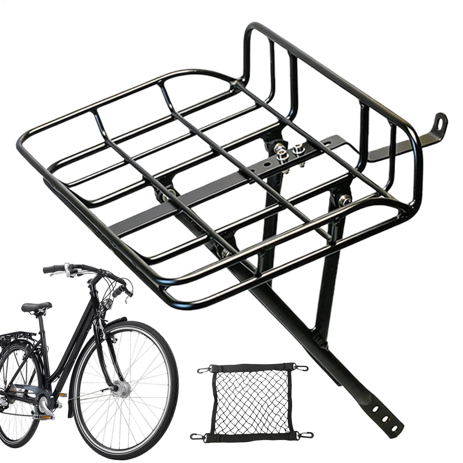 Commuting With Road Bike - クイックリリース式フロントバイクバスケット 大容量メタルカーゴバスケット ロードバイク、マウンテンバイク、通勤、食料品の買い物、アウトドアに最適