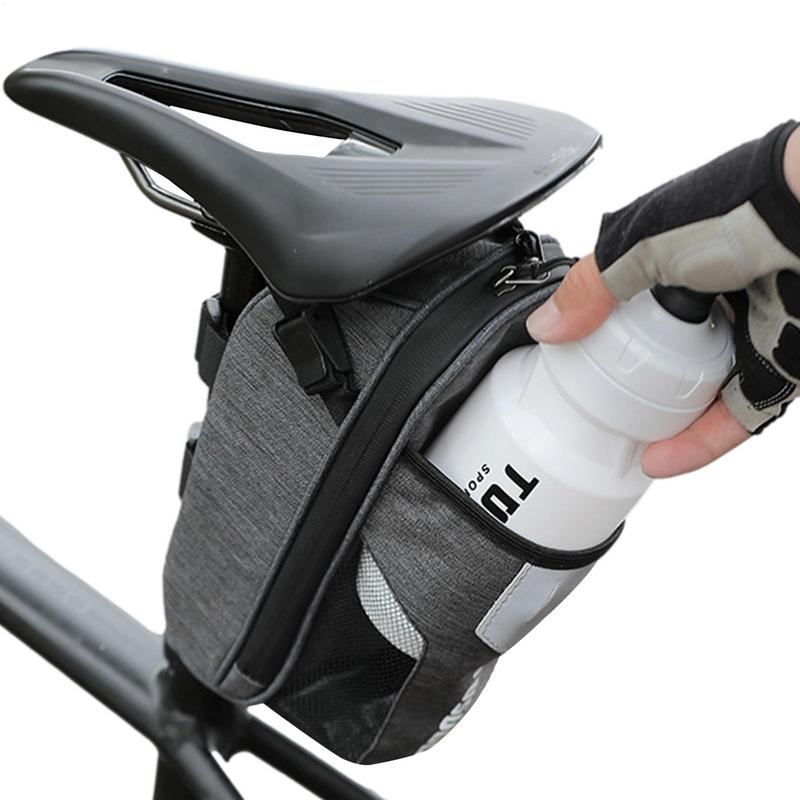 Saddle Bag Under Seat - 自転車サドルバッグシート下反射サイクリングアクセサリー防水バイクラックオートバイポーチアクセサリー夜間用
