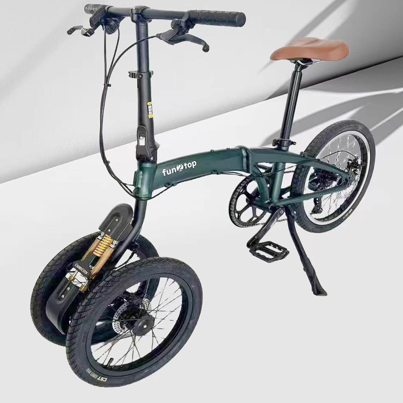 Commuter Biking - 20/16インチ デュアルフロントホイール折りたたみ自転車 / 逆三輪車 / 都市通勤レジャーバイク