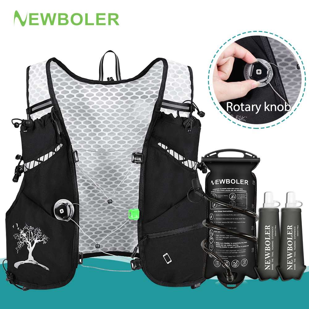 Cycling Commute Backpack - NEWBOLER 8L アウトドアトレイルランニングバックパック超軽量女性男性ランニングレース水分補給ベストマラソンバイクバッグマラソンハイキング用