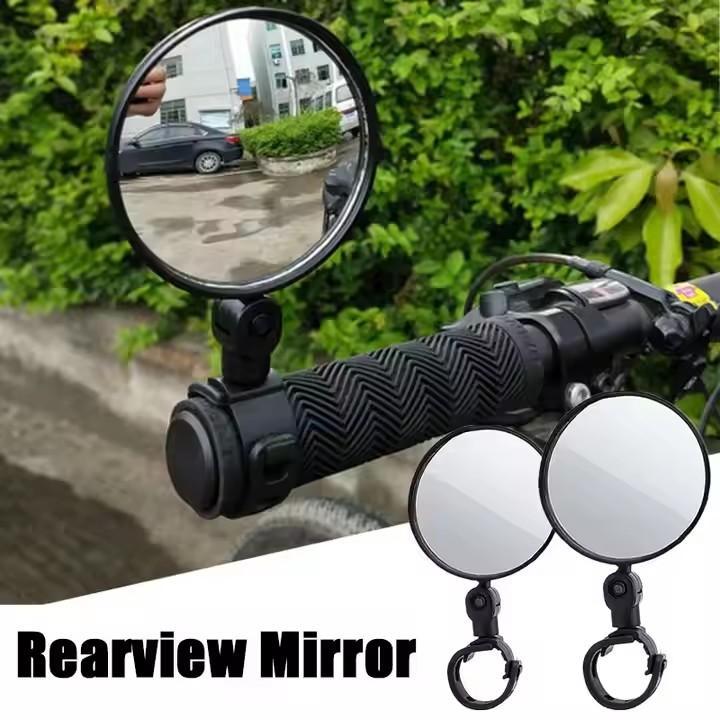 Mirror Handlebar Convex - 自転車ミラー凸面広角調整可能な MTB バイクハンドルバーバックミラー電動スクーターリフレクターロードバイクアクセサリー