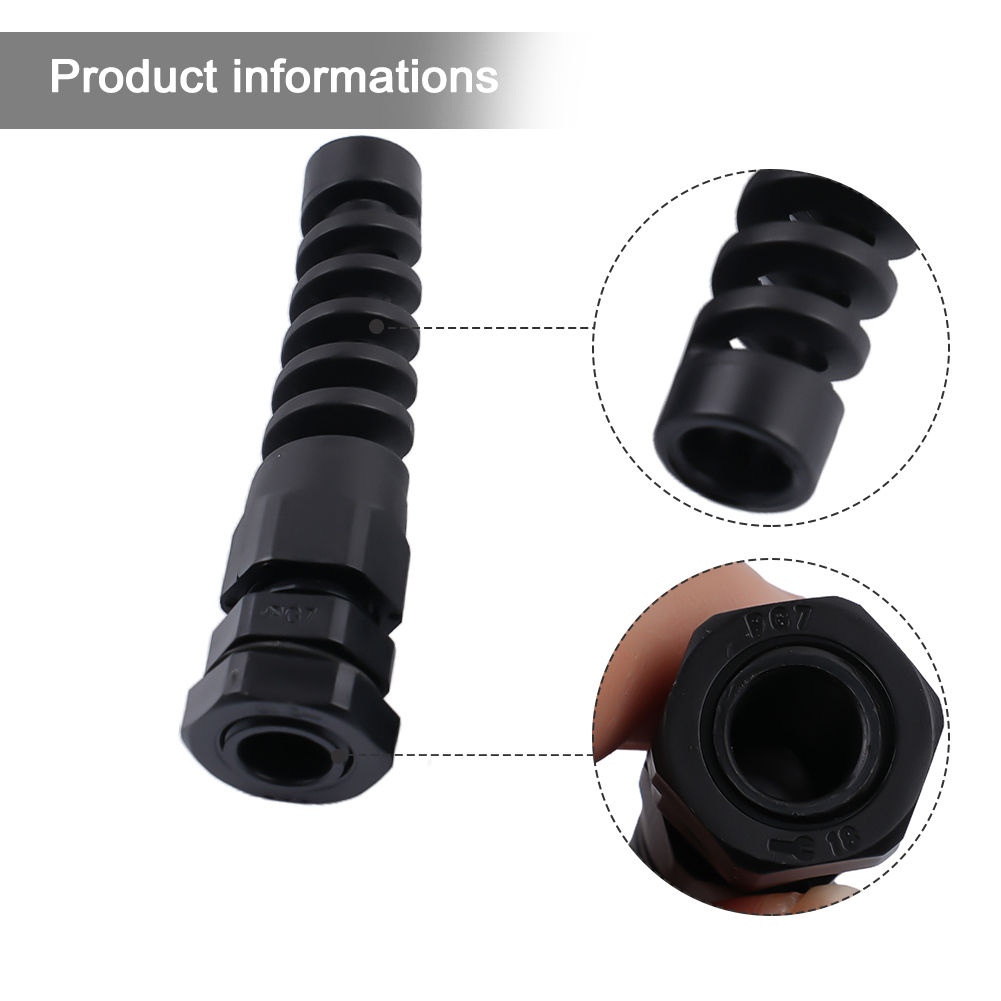 Cable Lock Flexible - 柔軟なコイル状ワイヤーコネクタ,ソフトワイヤー,メカニカルコントロールボックス用プロテクター,pg7,pg9,m16,pg11,5個