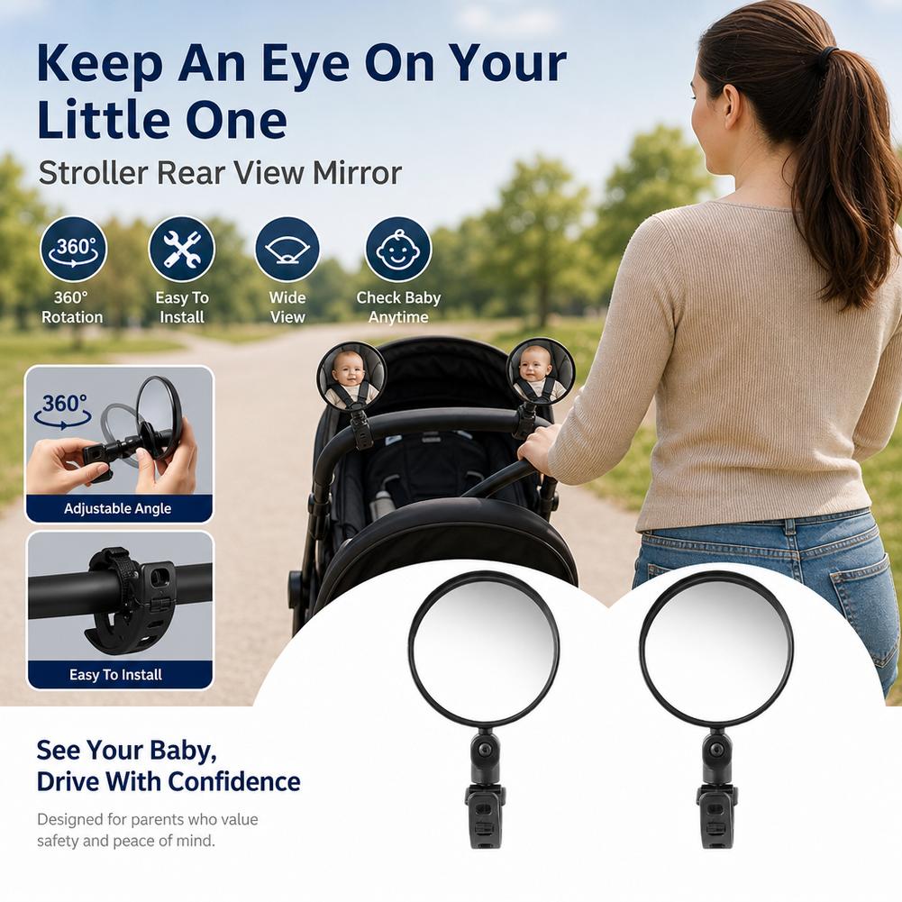 2 個自転車ミラー調整可能なハンドルバーリアビュー凸面アクリ - Mirror Handlebar Convex のレビューと価格