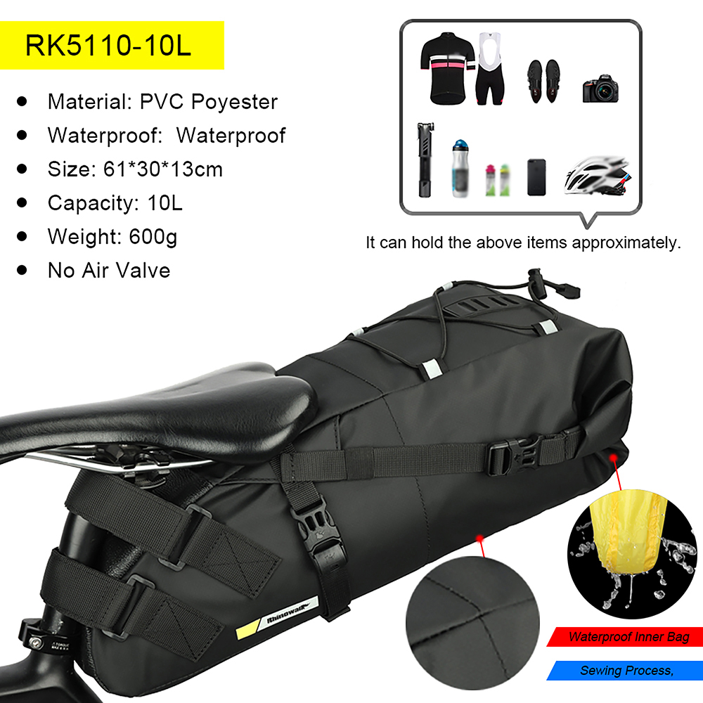 自転車サドルチューブバッグ防水自転車シート下バッグ大容量サイ - Saddle Bag Under Seat のレビューと価格