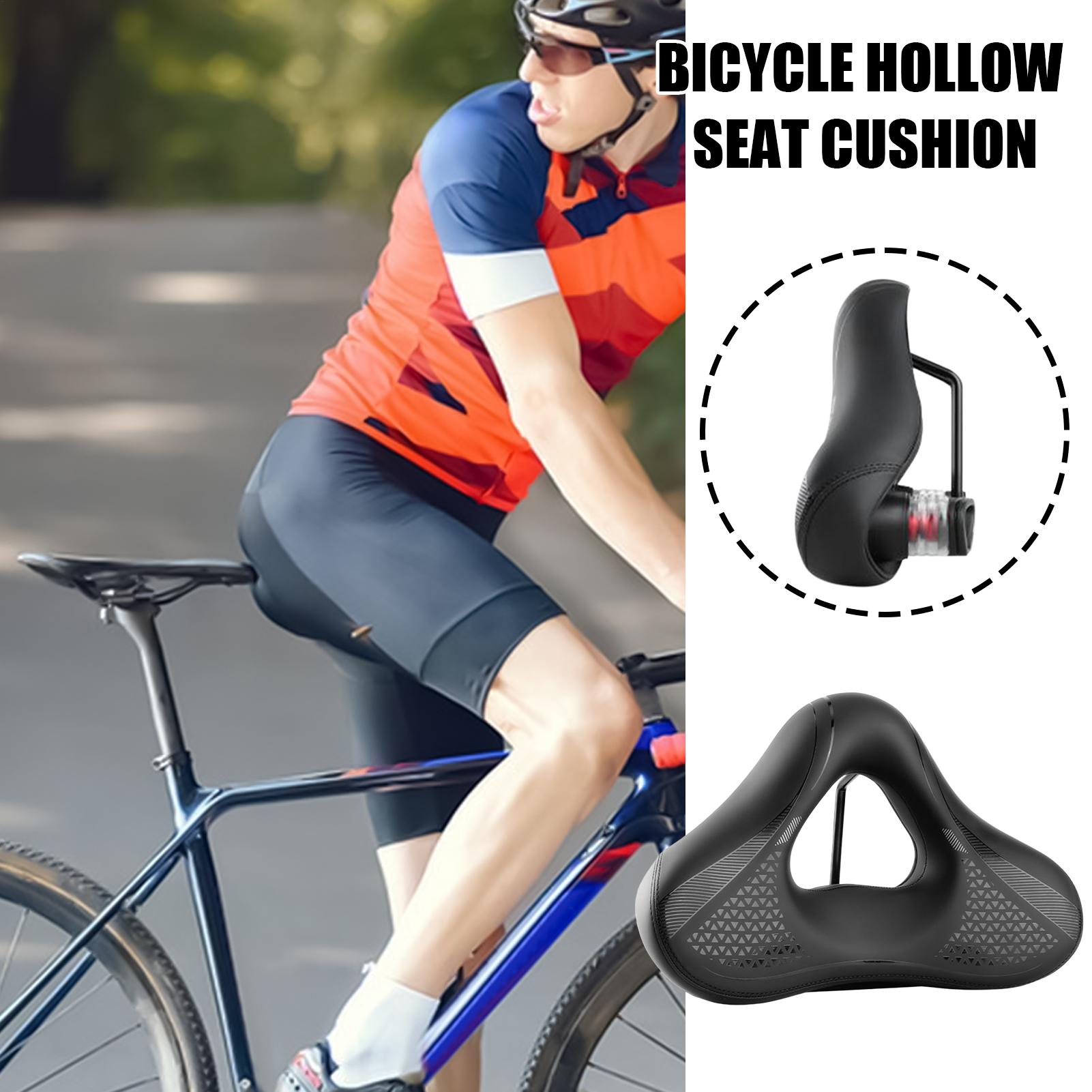 バイクシートクッション滑り止め快適な幅広中空サイクリングシー - Cycling Commute Distance のレビューと価格