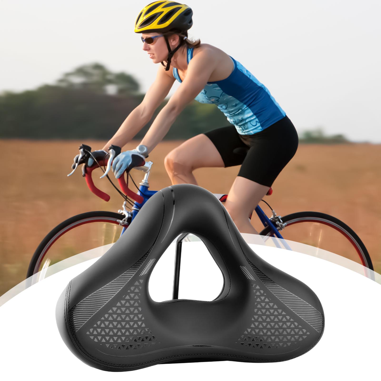 バイクシートクッション滑り止め快適な幅広中空サイクリングシー - Cycling Commute Distance のレビューと価格