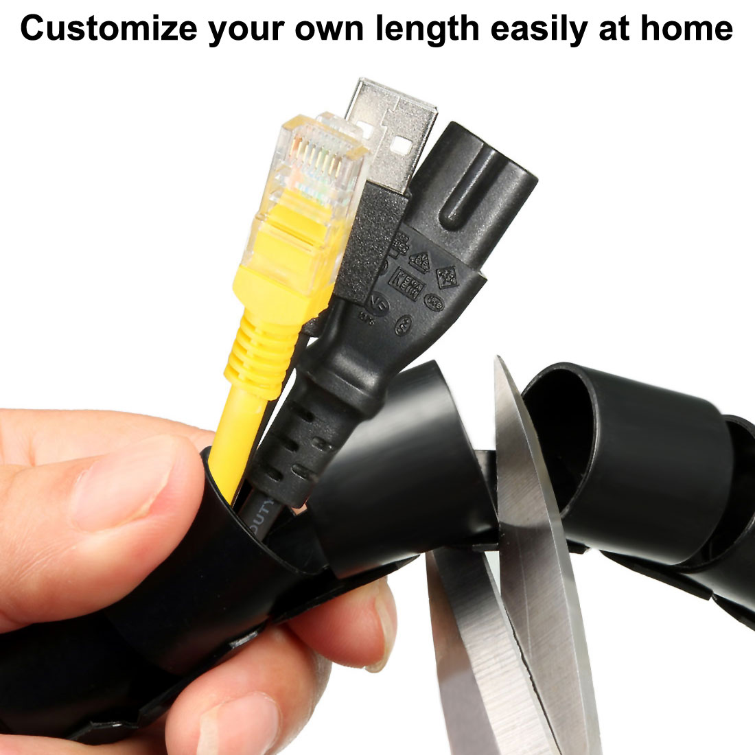 柔軟なスパイラルケーブルオーガナイザー PE ポリエチレンチ - Cable Lock Flexible のレビューと価格