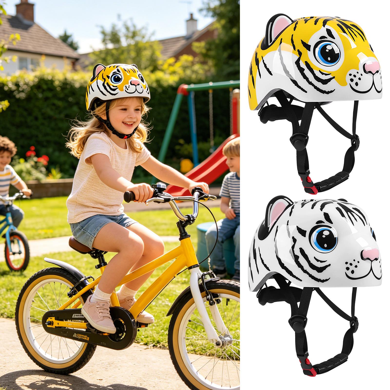 子供用ヘルメット タイガーパターン 調節可能なスクーターヘル - Commute Cycling Helmet のレビューと価格