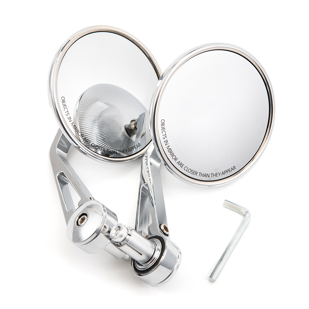 Evomosa オートバイ クローム コンベックス 7/8  - Mirror Handlebar Convex のレビューと価格