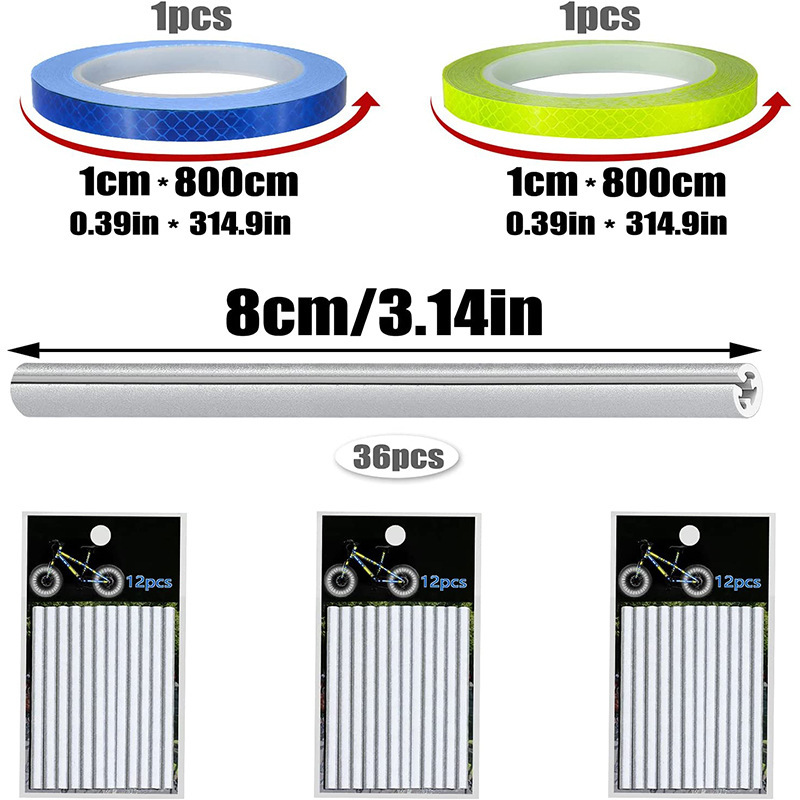 グリーン アウトライン バイク スポーク リフレクター セッ - Spoke Reflector Set のレビューと価格