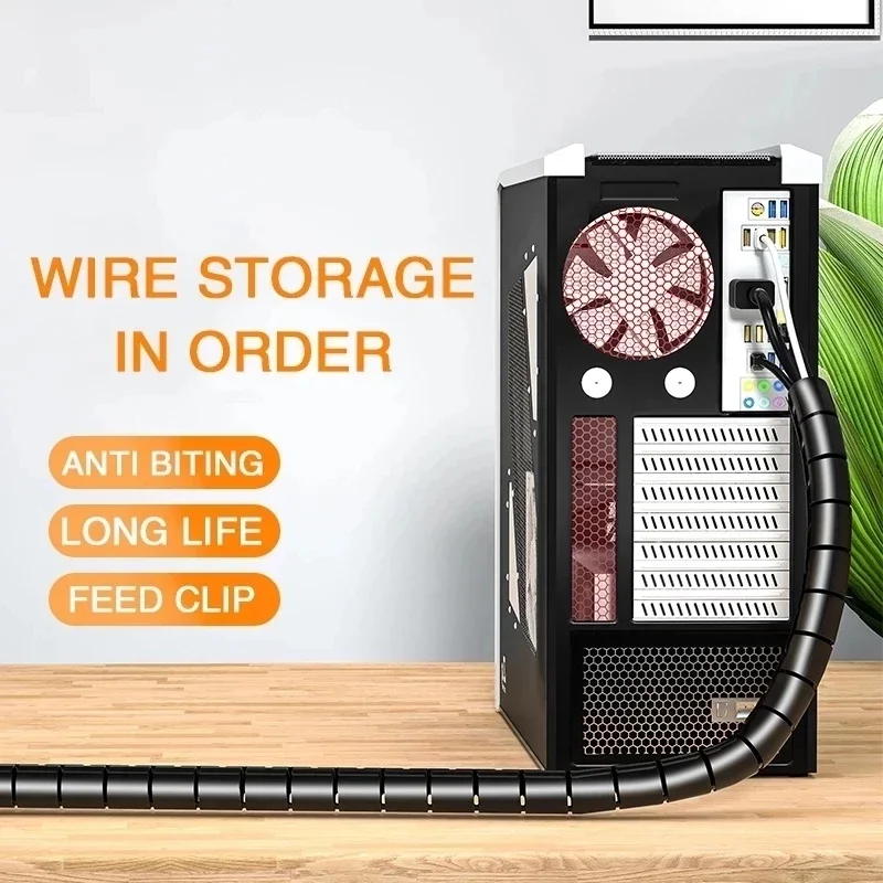 黒のフレキシブルケーブルワイヤープロテクター、ケーブルオーガ - Cable Lock Flexible のレビューと価格