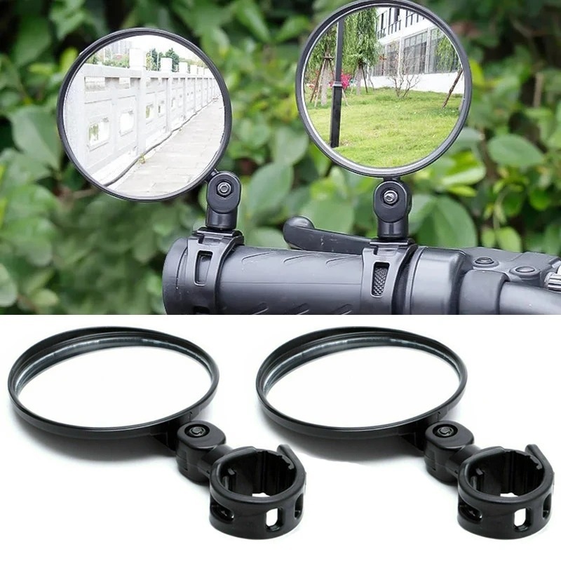 自転車ラウンド補助ミラー 360 度調整可能な広角バックミラ - Mirror Handlebar Convex のレビューと価格