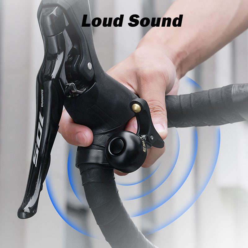 ロードバイク用ポータブル自転車ベル、鮮明な音の警告アラーム、 - Bell Handlebar Ring のレビューと価格