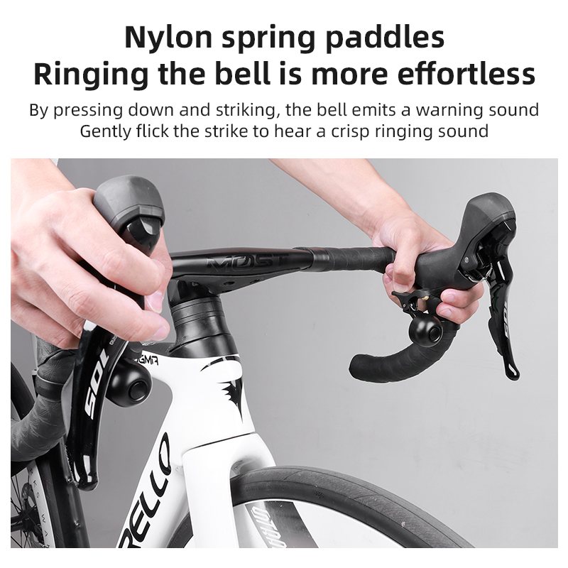 ロードバイク用ポータブル自転車ベル、鮮明な音の警告アラーム、 - Bell Handlebar Ring のレビューと価格