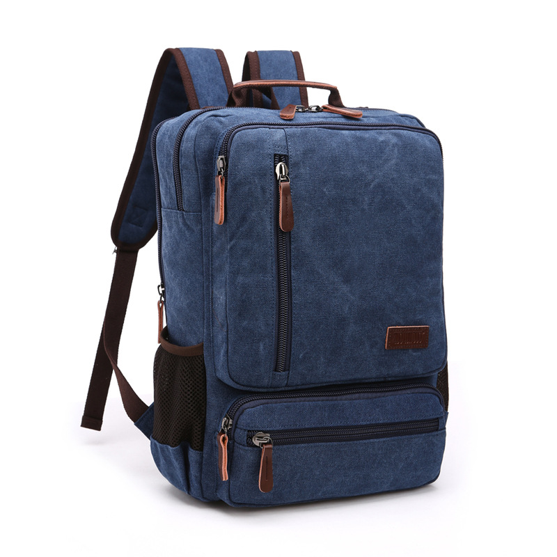 ヴィンテージキャンバスバックパック男性大容量旅行ショルダーバ - Cycling Commuter Backpack のレビューと価格