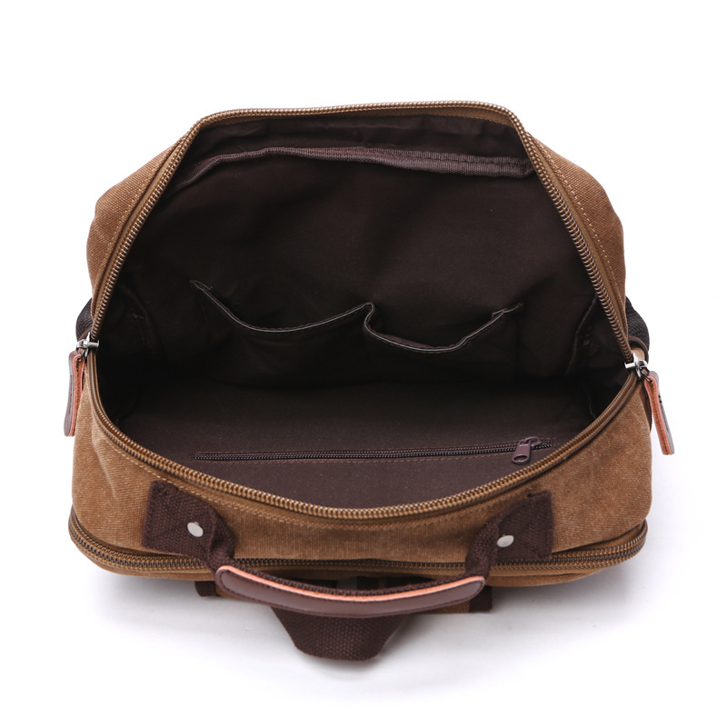 ヴィンテージキャンバスバックパック男性大容量旅行ショルダーバ - Cycling Commuter Backpack のレビューと価格