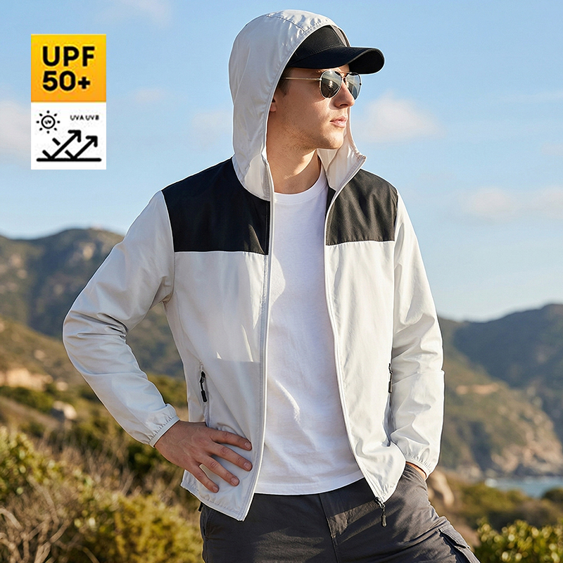 新しい夏のメンズ日焼け止めジャケット超軽量通気性 UPF50 - Cycling Commute Jacket のレビューと価格