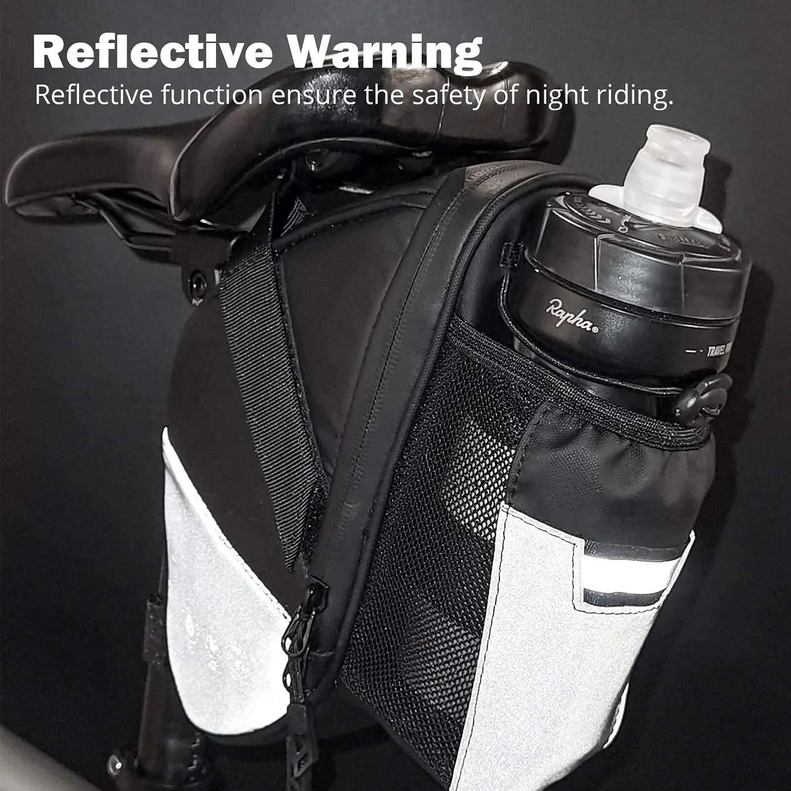 自転車サドルバッグ防水自転車リアシート下収納袋ウォーターボト - Saddle Bag Under Seat のレビューと価格