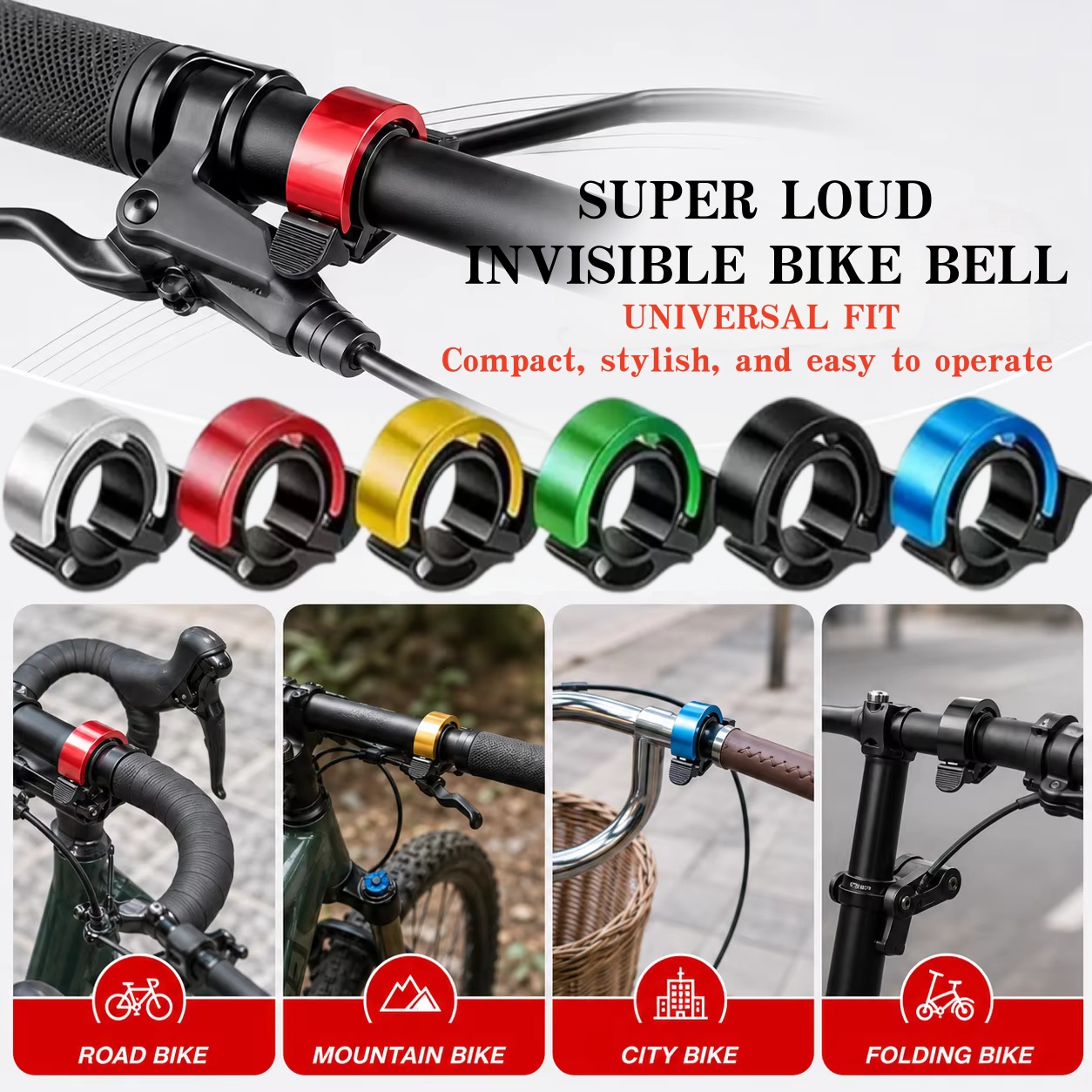 合金製自転車ベル 大音量クリアサウンド ハンドルバーホーン  - Bell Handlebar Ring のレビューと価格