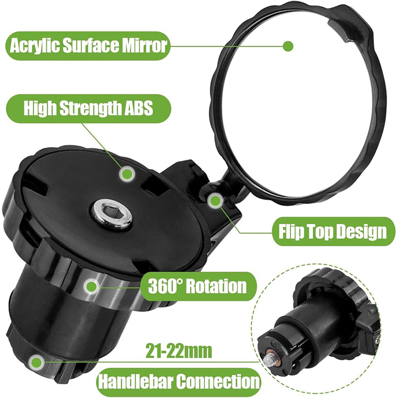 自転車ハンドルバー凸面鏡 HD 調整可能回転自転車ハンドルバ - Mirror Handlebar Convex のレビューと価格