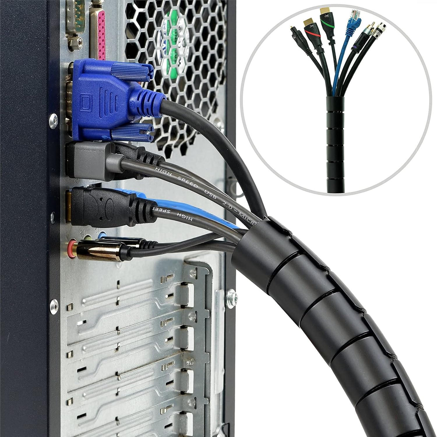 スパイラルケーブル フレキシブルワイヤープロテクター ラップ - Cable Lock Flexible のレビューと価格
