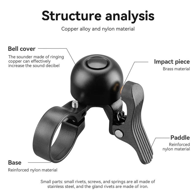 Rockbros ミニ自転車ベルロードバイクリングクリスプサ - Bell Handlebar Ring のレビューと価格
