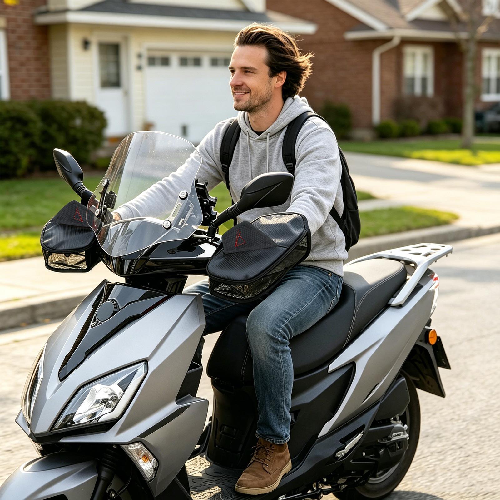 ハンドルバーマフ通気性メッシュガントレットバイクミトンスクー - Cycling Commute Distance のレビューと価格