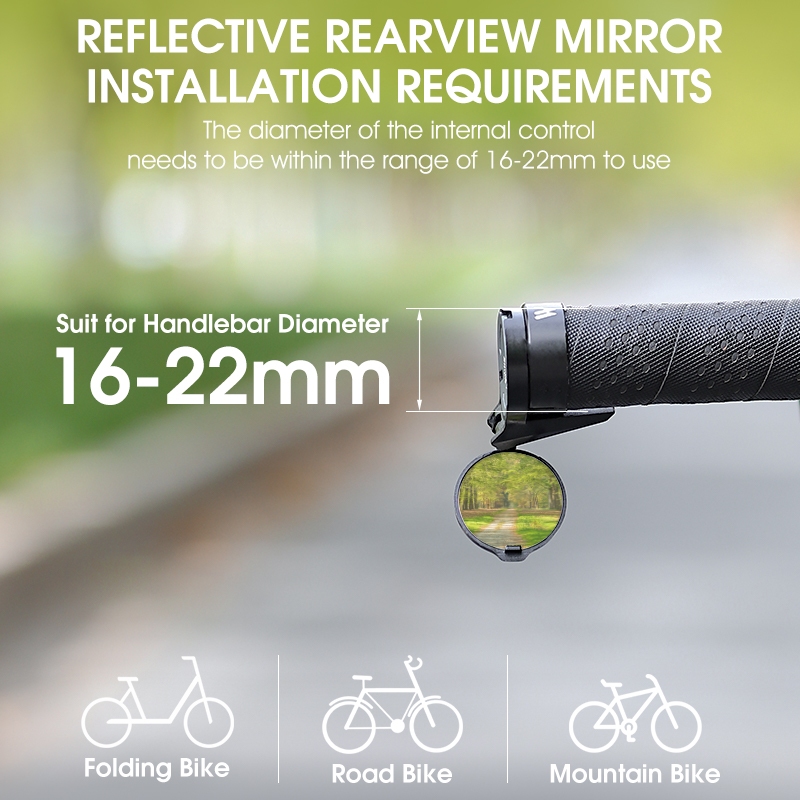 WEST BIKING 2PC バーエンド自転車バックミラー - Mirror Handlebar Convex のレビューと価格