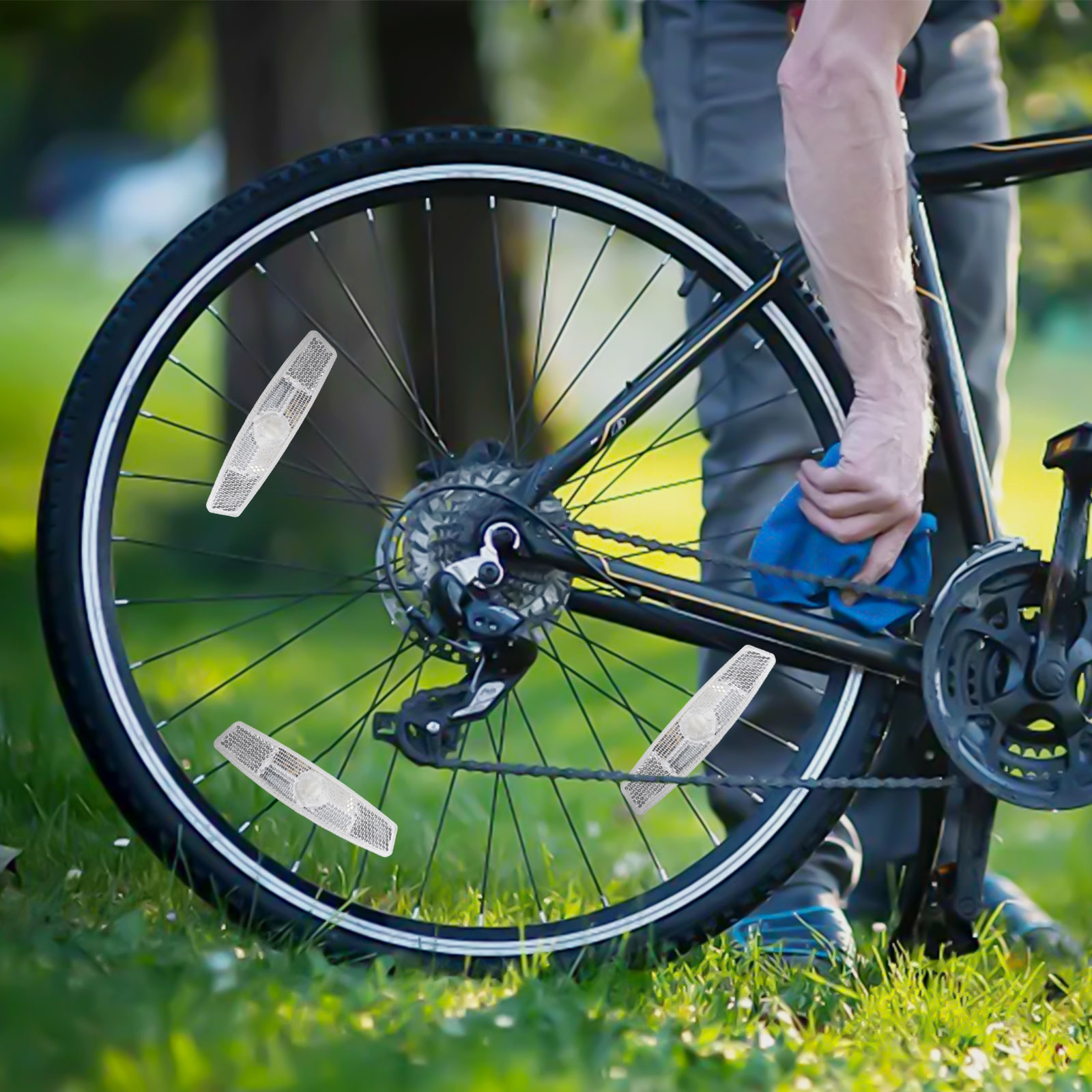 自転車スポークリフレクター 8 ピースリアリフレクターリフレ - Spoke Reflector Set のレビューと価格