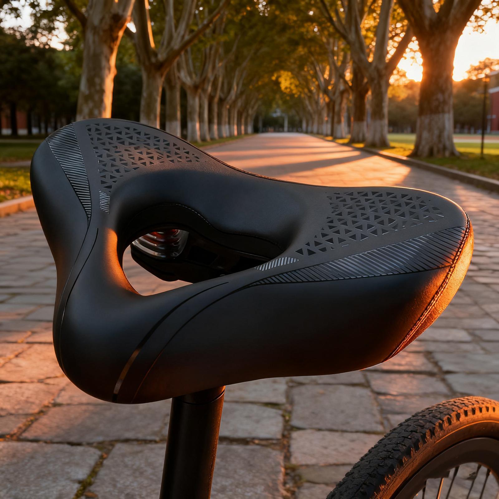 バイクシートパッド 衝撃吸収性 全天候型 中空バイクサイクリ - Cycling Commute Distance のレビューと価格