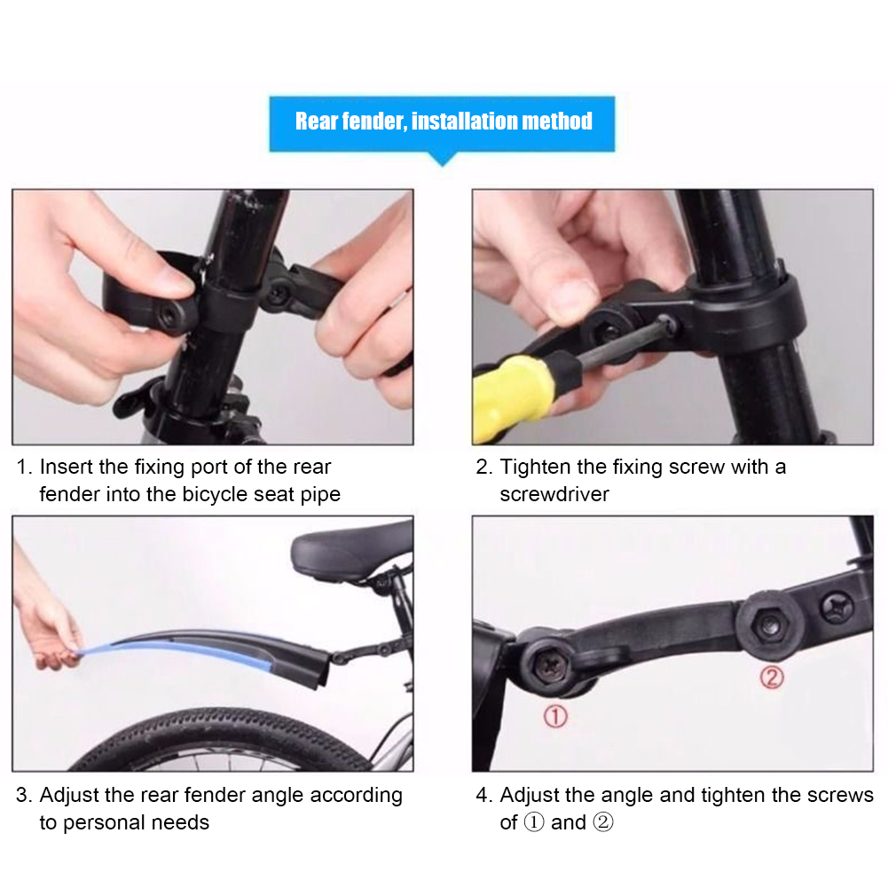 マウンテンバイクのフロントとリアのマッドガードウィングセット - Fender Mudguard Set のレビューと価格