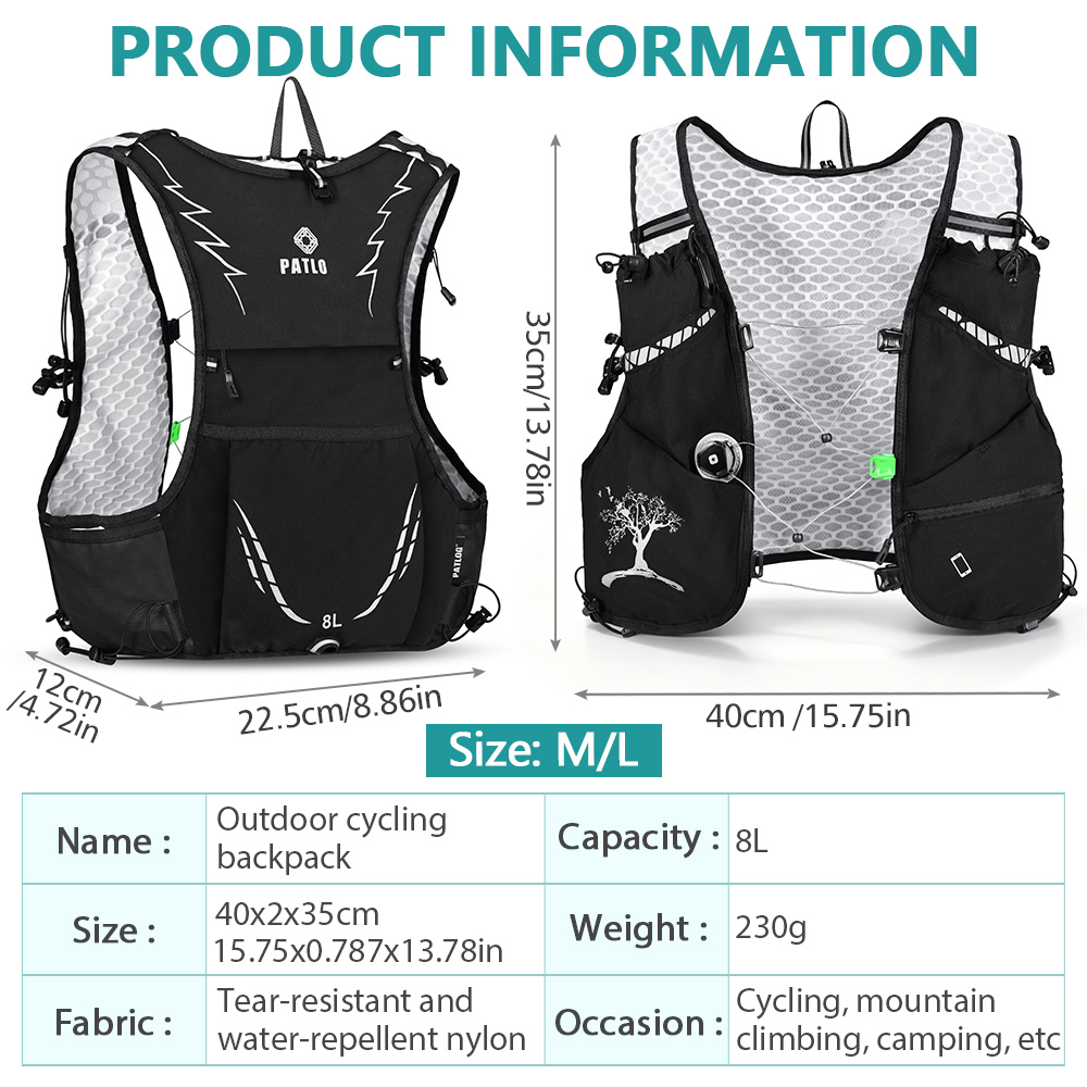 NEWBOLER 8L アウトドアトレイルランニングバックパ - Cycling Commute Backpack のレビューと価格