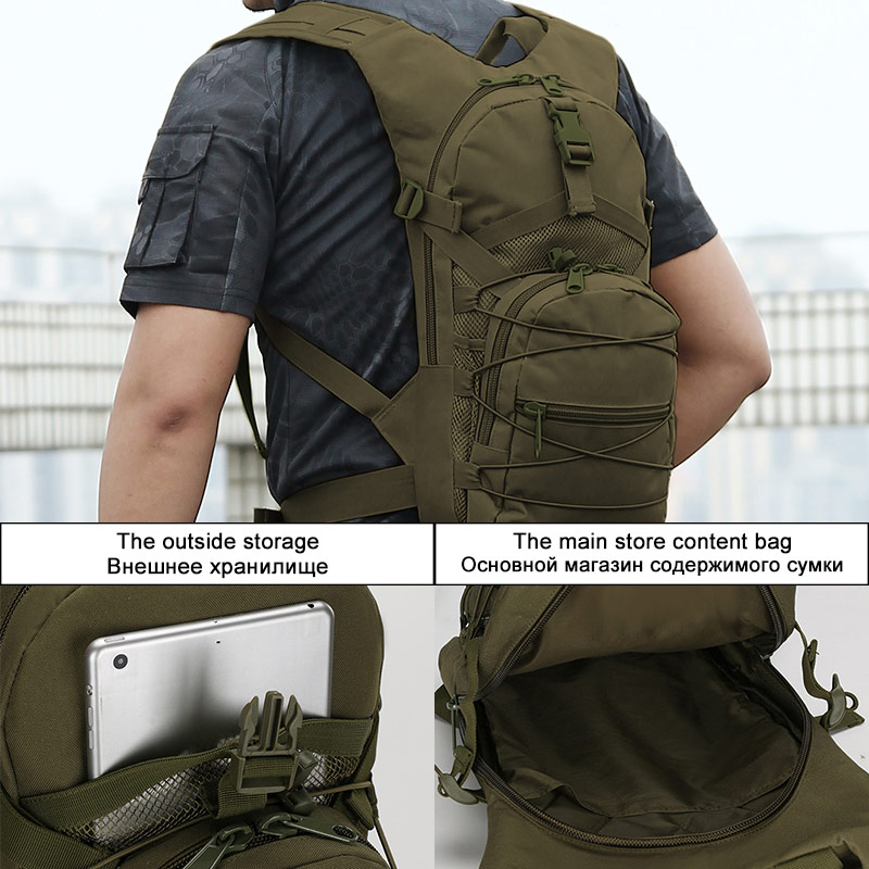 Molleタクティカルバックパック、800dオックスフォード - Cycling Commute Backpack のレビューと価格