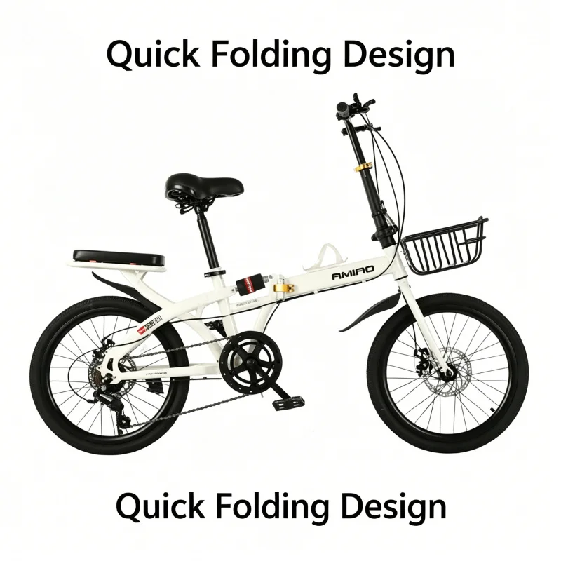ホワイトスポークホイール後部座席フレーム20インチ折りたたみ - Commuter Biking のレビューと価格