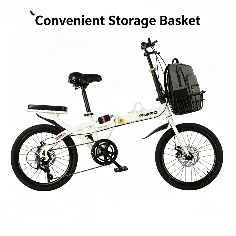 ホワイトスポークホイール後部座席フレーム20インチ折りたたみ - Commuter Biking のレビューと価格