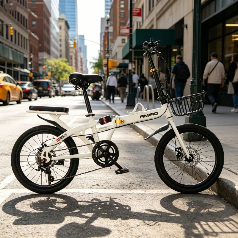 20 インチ超軽量折りたたみ自転車 7 スピードポータブル通 - Commuter Biking のレビューと価格