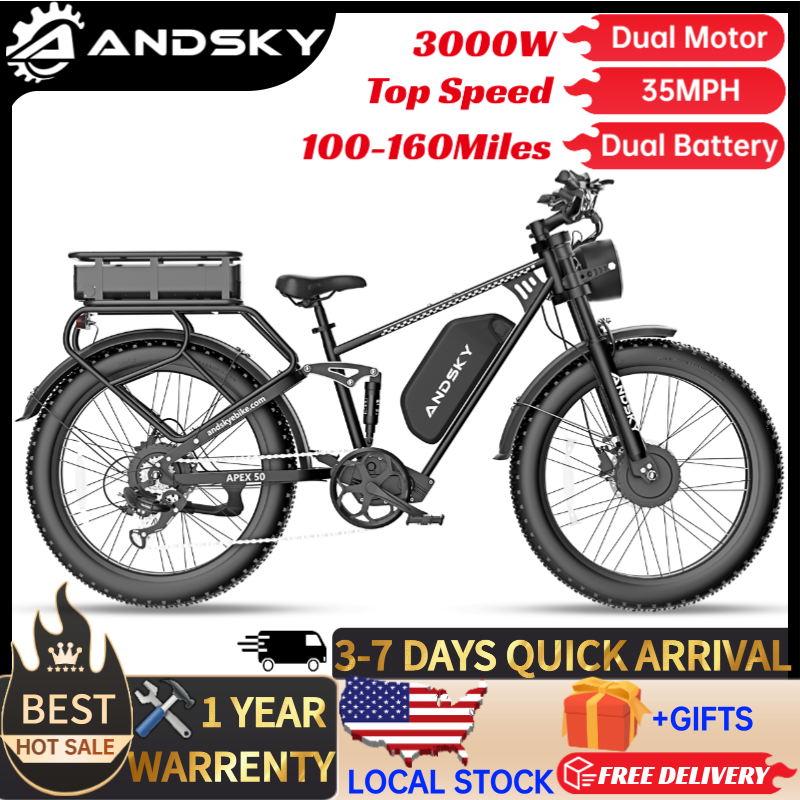 ANDSKY Apex50 AWD電動自転車 3000Wデュ - Commuting On Road Bike のレビューと価格