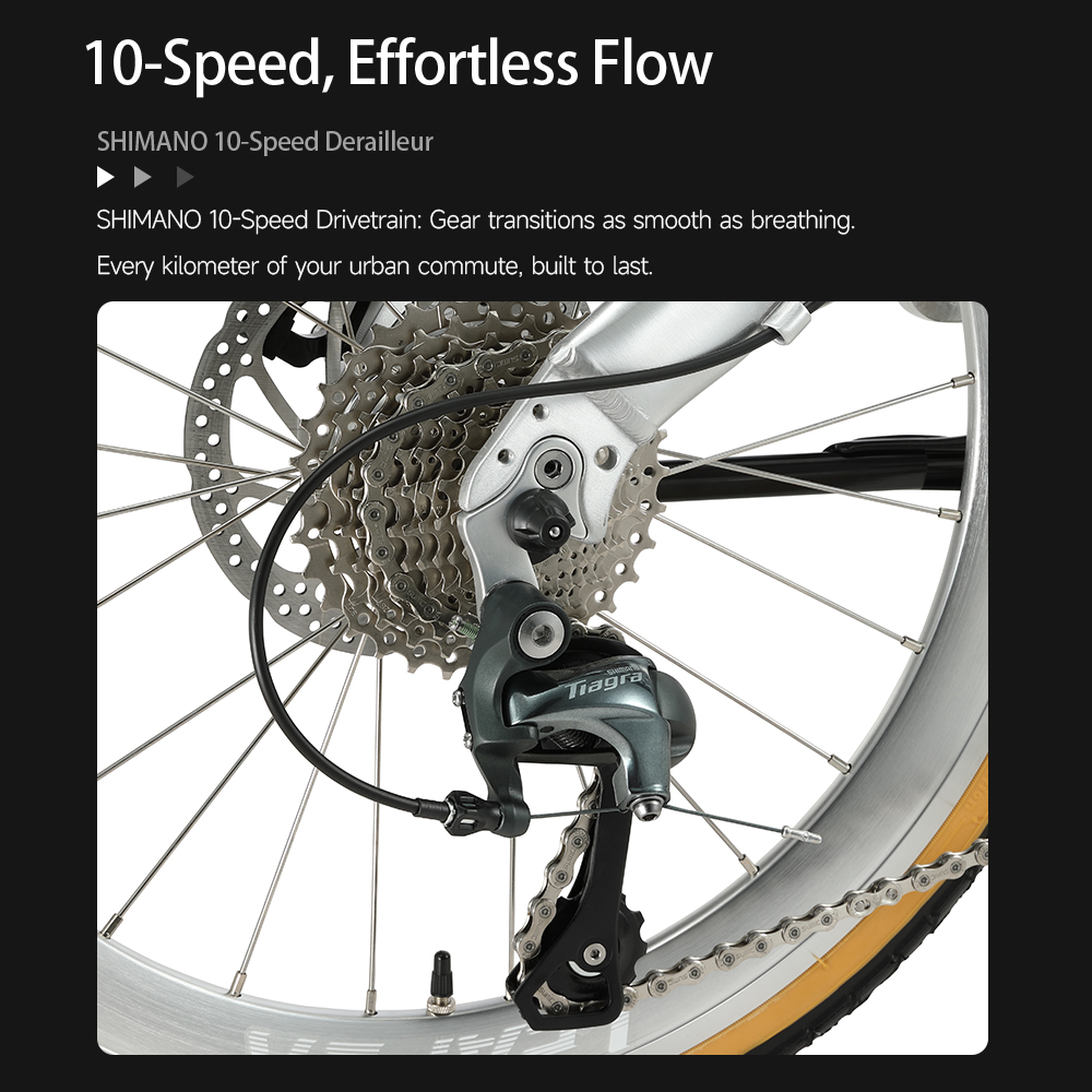 ブラウンレザー 新品 451mm アルミ合金製 シマノ油圧デ - Commuter Biking のレビューと価格