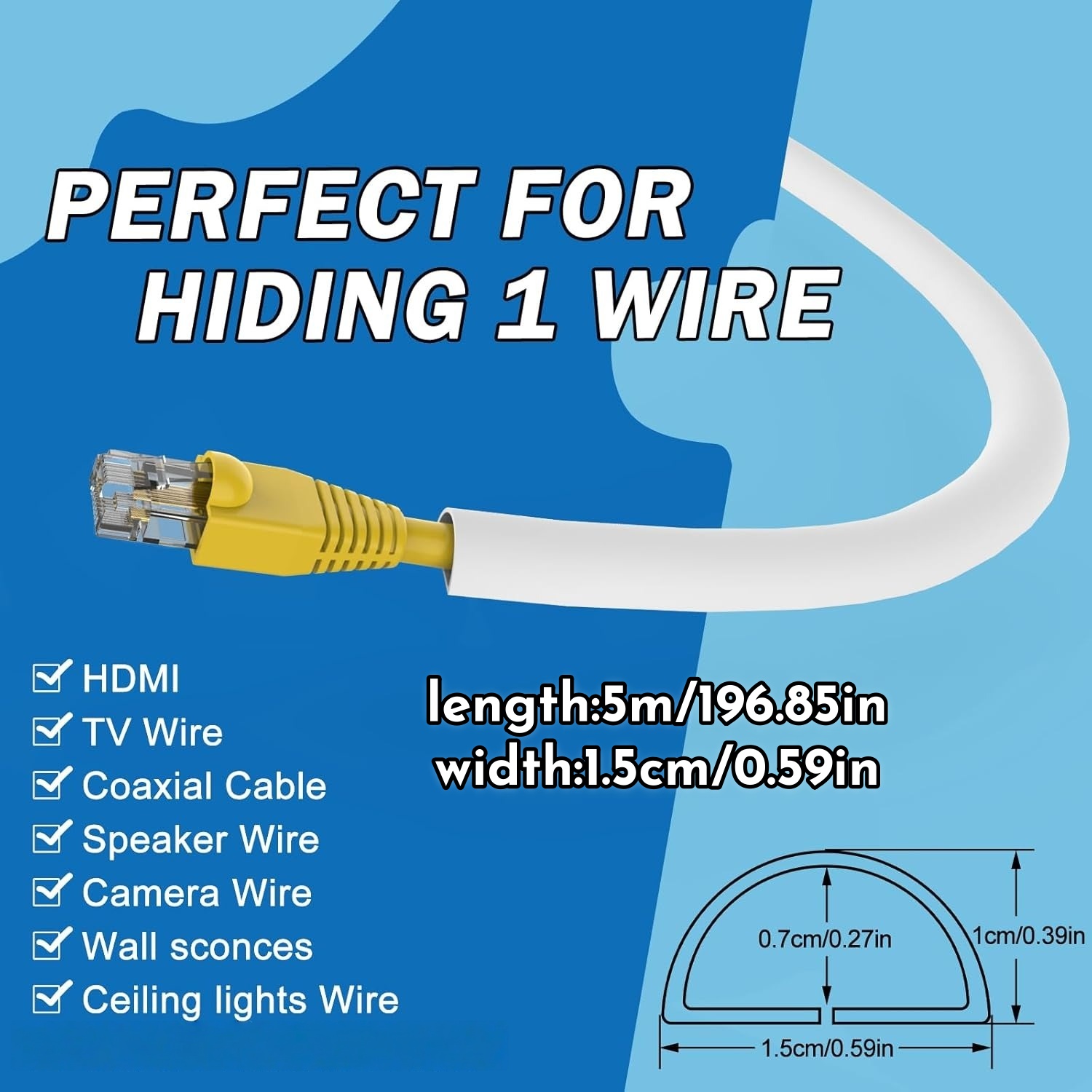 1PC 1/3/5 メートル柔軟なフロアケーブルカバーゴムコ - Cable Lock Flexible のレビューと価格