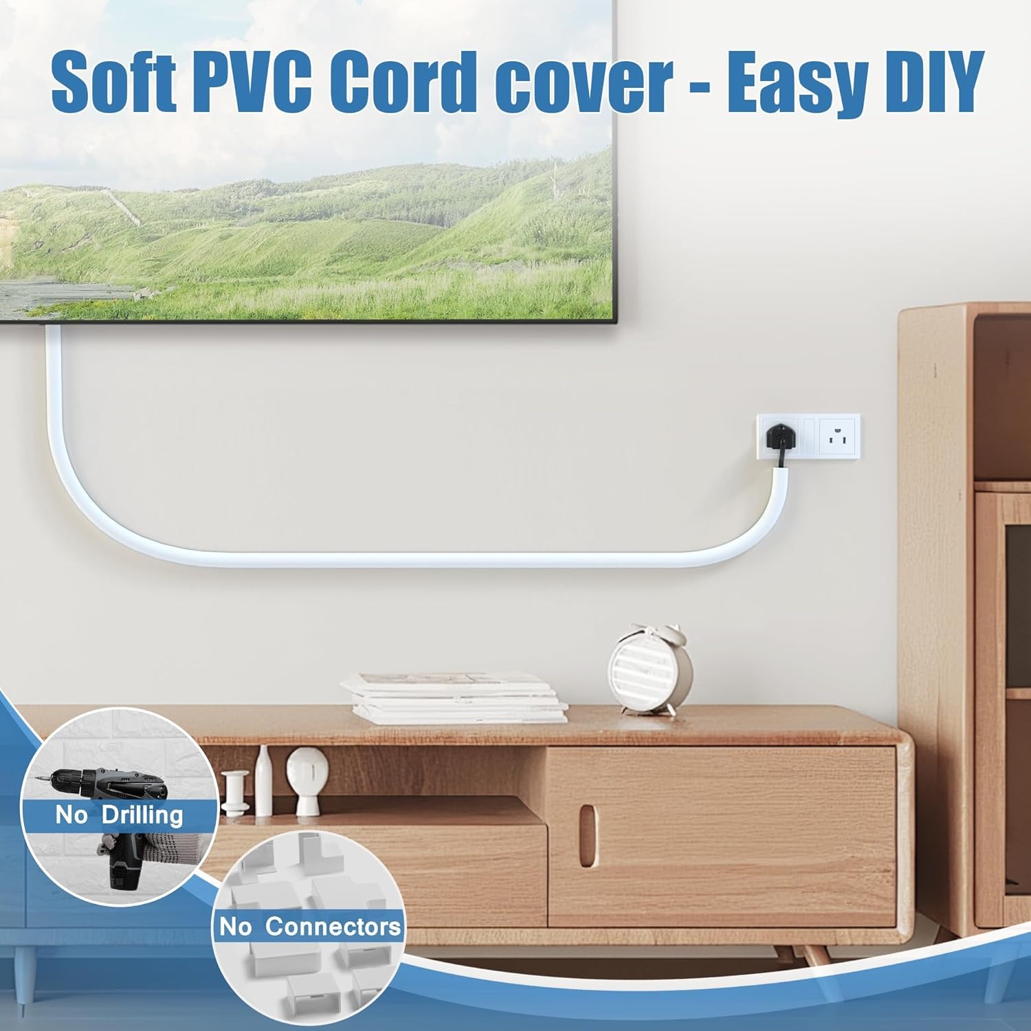 1PC 1/3/5 メートル柔軟なフロアケーブルカバーゴムコ - Cable Lock Flexible のレビューと価格