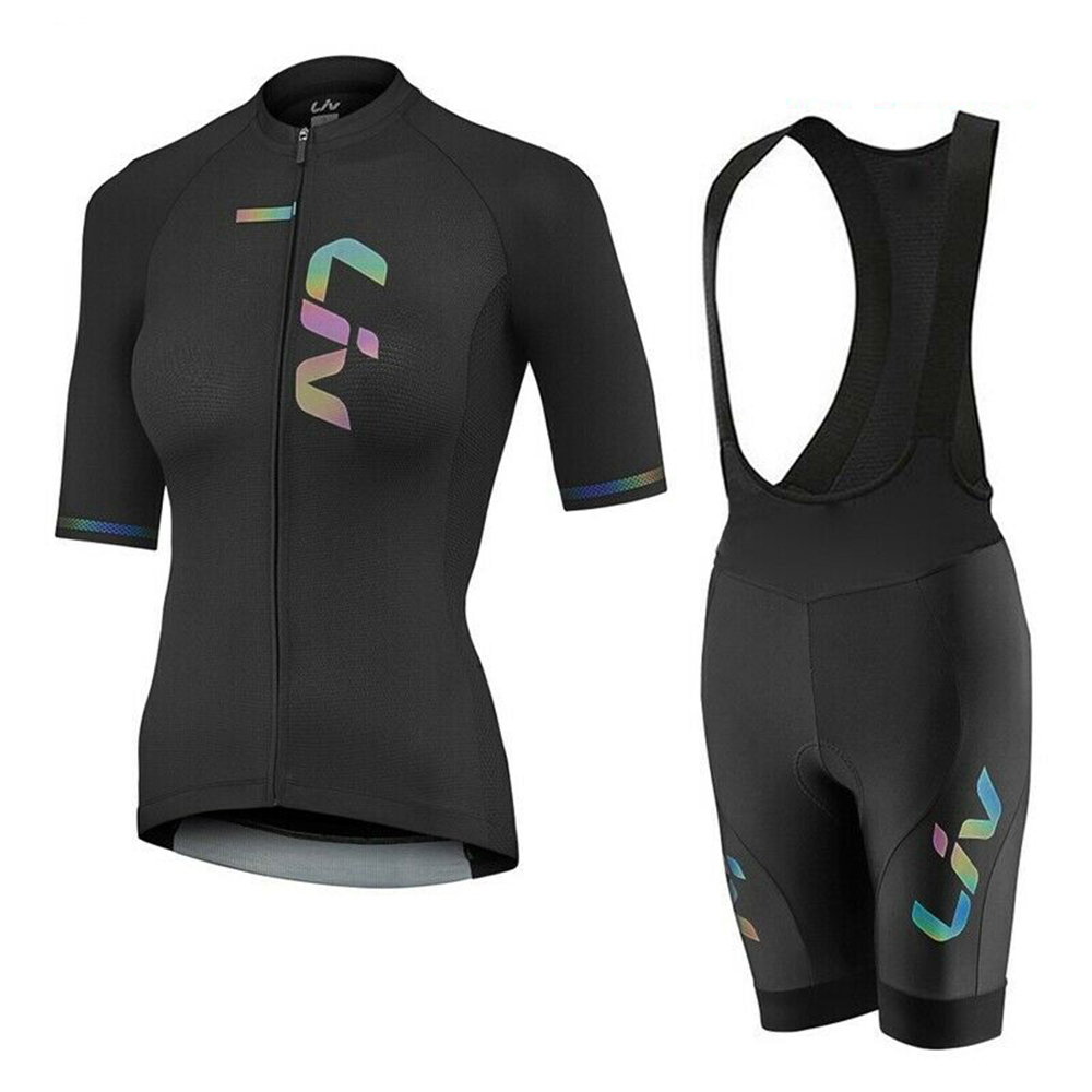 Liv-女性用サイクリングジャージとよだれかけショーツ,半袖 - Cycling Community のレビューと価格